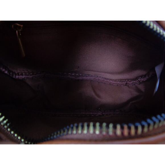 Beverly Hills Polo Club BHPC Cream &‎ Brown Vegan Leather Crossbody Purse - Picture 4 of 9